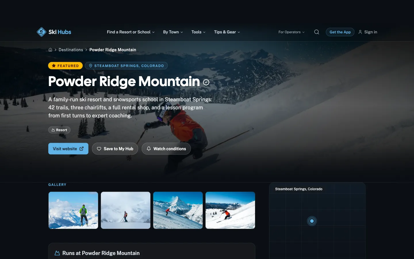 Promotions as a customer sees it on Ski Hubs